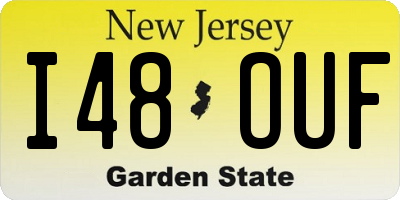 NJ license plate I48OUF