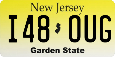 NJ license plate I48OUG