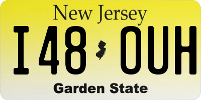 NJ license plate I48OUH