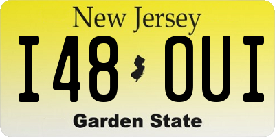 NJ license plate I48OUI