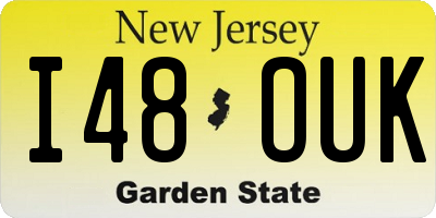 NJ license plate I48OUK
