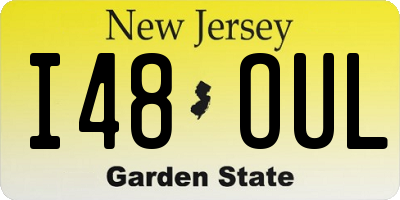 NJ license plate I48OUL