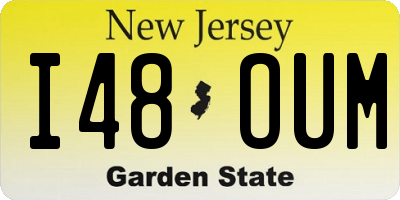 NJ license plate I48OUM