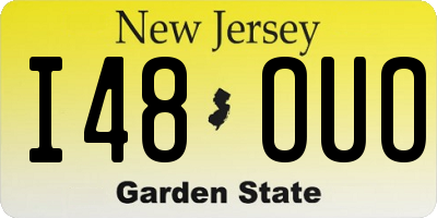 NJ license plate I48OUO