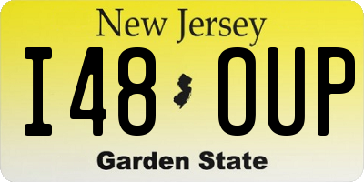 NJ license plate I48OUP
