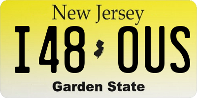 NJ license plate I48OUS