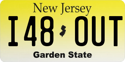 NJ license plate I48OUT