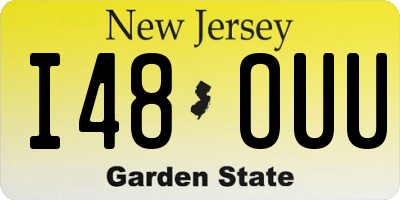 NJ license plate I48OUU