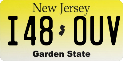 NJ license plate I48OUV