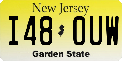 NJ license plate I48OUW