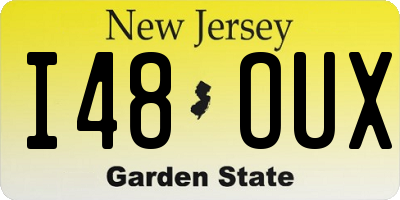 NJ license plate I48OUX