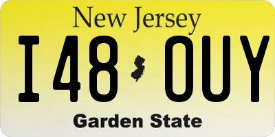 NJ license plate I48OUY