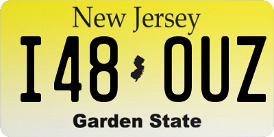 NJ license plate I48OUZ