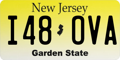 NJ license plate I48OVA