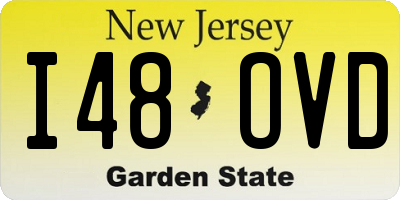 NJ license plate I48OVD