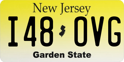 NJ license plate I48OVG