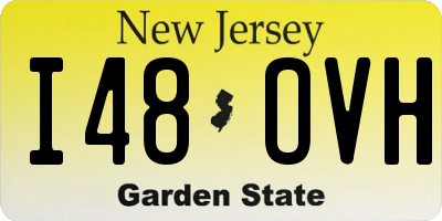 NJ license plate I48OVH