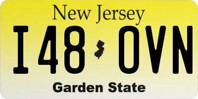 NJ license plate I48OVN
