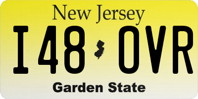 NJ license plate I48OVR