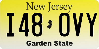 NJ license plate I48OVY