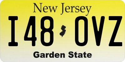 NJ license plate I48OVZ