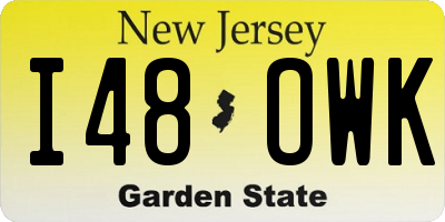 NJ license plate I48OWK