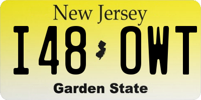 NJ license plate I48OWT