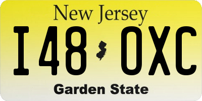 NJ license plate I48OXC
