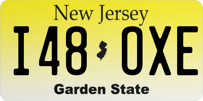 NJ license plate I48OXE