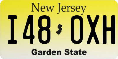 NJ license plate I48OXH