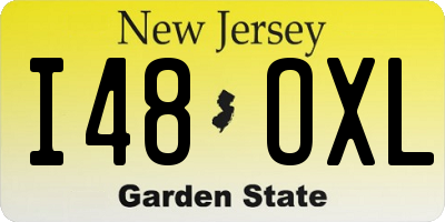 NJ license plate I48OXL