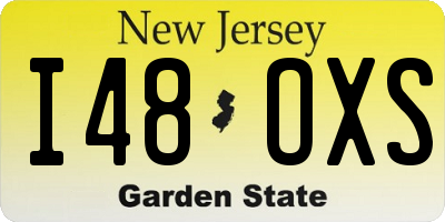 NJ license plate I48OXS