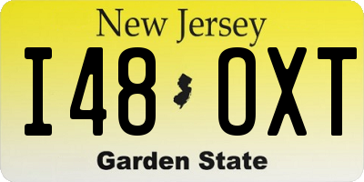 NJ license plate I48OXT
