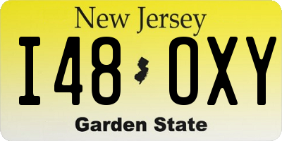 NJ license plate I48OXY