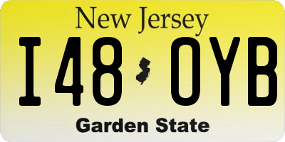 NJ license plate I48OYB