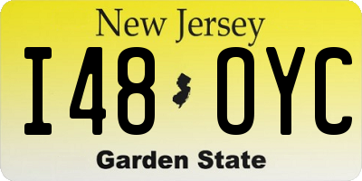 NJ license plate I48OYC