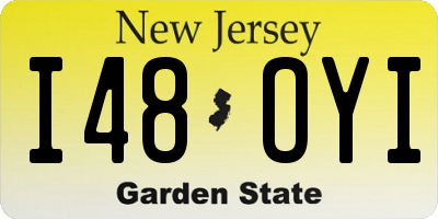 NJ license plate I48OYI