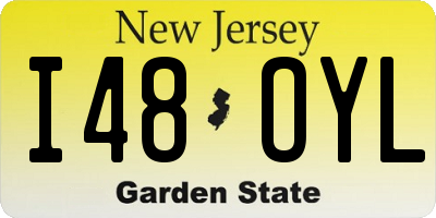 NJ license plate I48OYL