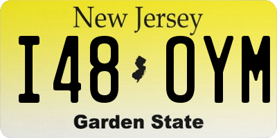 NJ license plate I48OYM