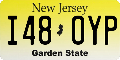 NJ license plate I48OYP