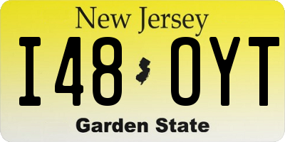 NJ license plate I48OYT
