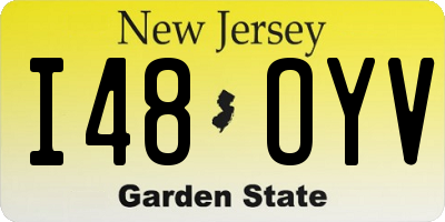 NJ license plate I48OYV