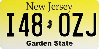 NJ license plate I48OZJ