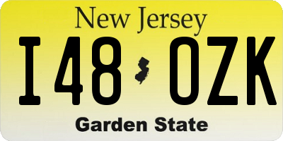 NJ license plate I48OZK