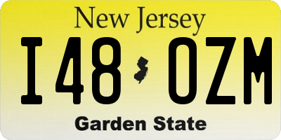 NJ license plate I48OZM