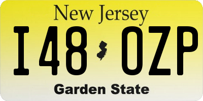 NJ license plate I48OZP