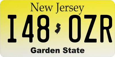 NJ license plate I48OZR