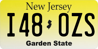 NJ license plate I48OZS