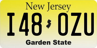 NJ license plate I48OZU
