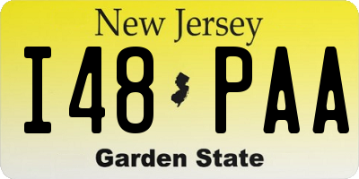 NJ license plate I48PAA
